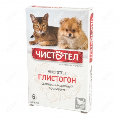 ЧИСТОТЕЛ ГЛИСТОГОН ПЛЮС для собак и кошек, 6 табл.