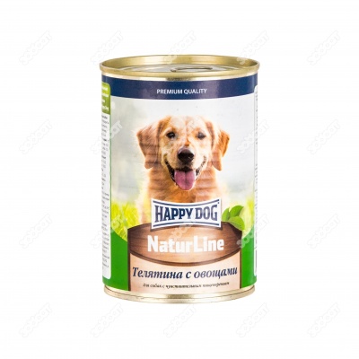 HAPPY DOG консервы для собак (ТЕЛЯТИНА, ОВОЩИ). 400 г.